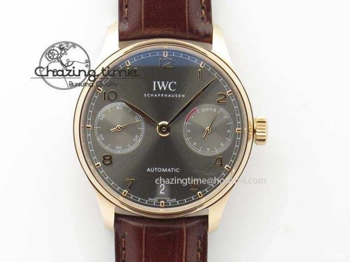 MIROTIME 0724 Timeless Portuguese Chrono IW371606 ZF 1:1 Best Edition Blue Dial on Black Leather Strap A 7099